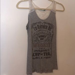 Gray Graphic Tank